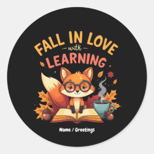 Rückgang der Liebe mit Learning Funny Halloween De Runder Aufkleber