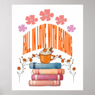 Rückgang der Liebe mit Lesen, Buch Lover Poster