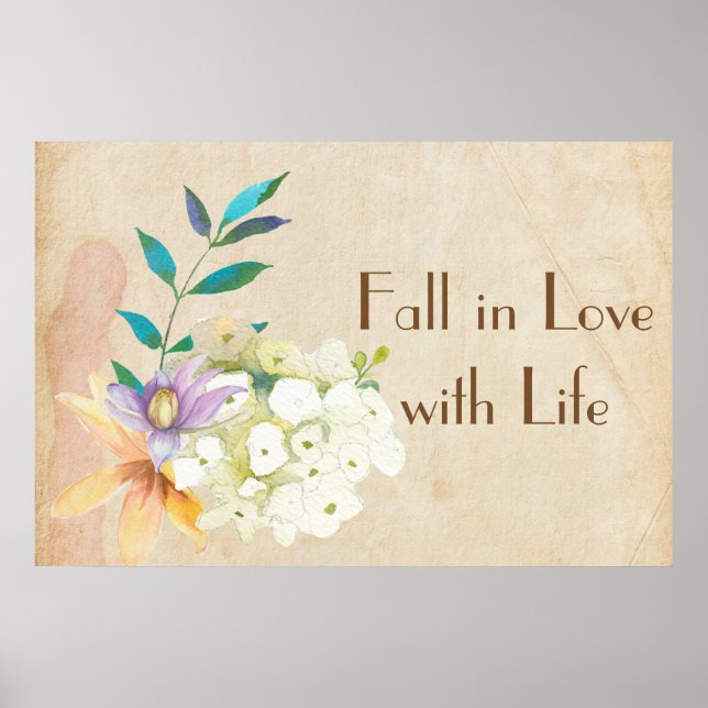 Rückgang der Liebe mit Life Floral Poster (Vorne)