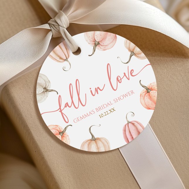 Rückgang der Liebe Pink Pumpkin Brautparty Geschenkanhänger (Von Creator hochgeladen)