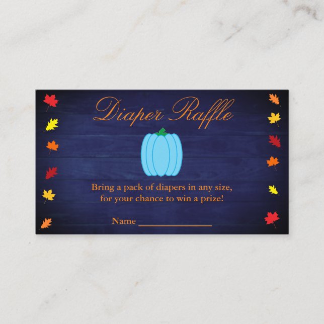 Rückgang der Liebe Pumpkin Baby Duschkabine Windel Begleitkarte (Vorderseite)