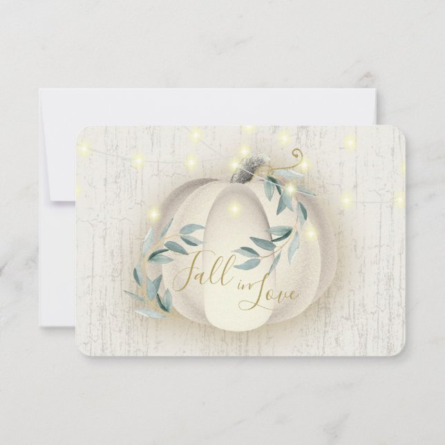 Rückgang der Liebe Pumpkin und grünere Reaktion Einladung (Rückseite)