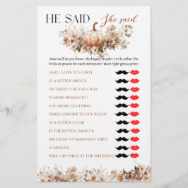 Rückgang der Liebe Pumpkin Wildblume Brautparty Ga