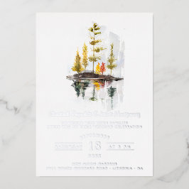 Rückgang der Liebe | Rustikale Herbsthochzeit Folieneinladung