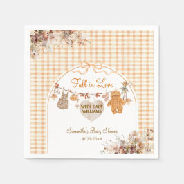 Rückgang der Liebe Rustikale moderne Herbstdusche Serviette