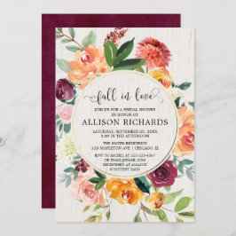 Rückgang der Liebe Rustikales Blumenwaldgut Brautp Einladung