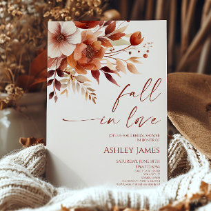 Rückgang der Liebe Rusty Burgund Blumenkohl Brautp Einladung