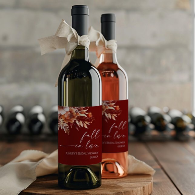 Rückgang der Liebe Rusty Burgund Blumenkohl Brautp Weinetikett (Von Creator hochgeladen)