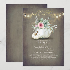 Rückgang der Liebe Succulents Pumpkins Brautparty Einladung