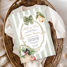 Rückgang der Liebe Vintag Whimsical Sage Baby Dusc Einladung