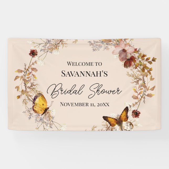 Rückgang der Liebe Wildblume Brautparty-Banner Banner (Horizontal)