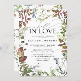 Rückgang der Liebe Wildblume Brautparty Einladung