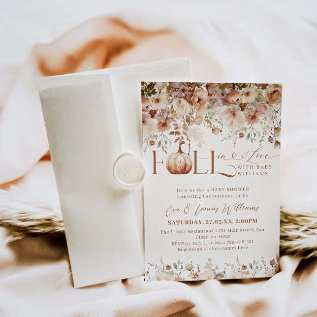 Rückgang der Liebe Wildblume Rustikale Babydusche Einladung (Von Creator hochgeladen)