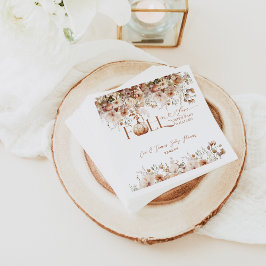 Rückgang der Liebe Wildblume Rustikale Babydusche Serviette