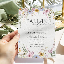 Rückgang der Liebe Wildblumen Brautdusche Einladun Einladung