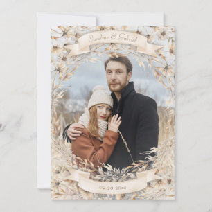 Rückgang der neutralen Herbsthochzeit in der Liebe Save The Date