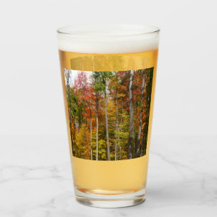 Rückgang der waldfarbenen Herbstfotografie Glas