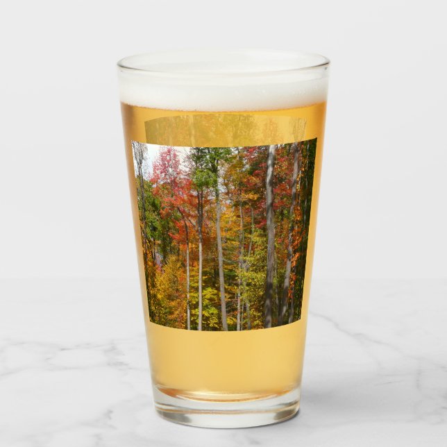 Rückgang der waldfarbenen Herbstfotografie Glas (Vorne (Gefüllt))