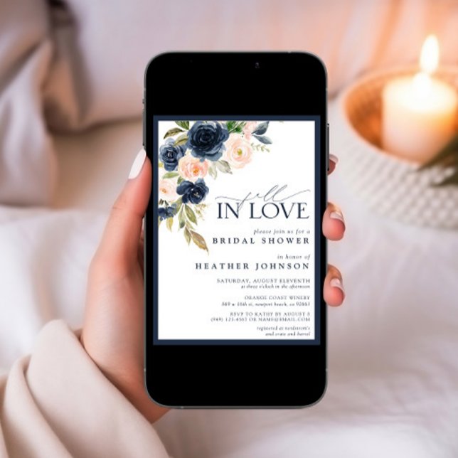 Rückgang des Brautparty der blauen Liebe Einladung (Von Creator hochgeladen)