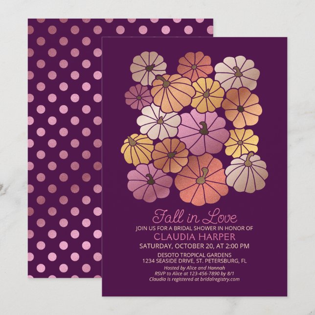 Rückgang des Brautparty der Liebe Einladung (Vorne/Hinten)