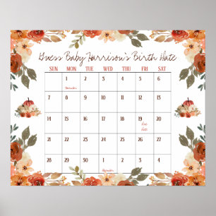 Rückgang in der Liebe, Baby Shower Rate Baby's Bir Poster