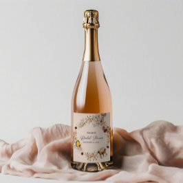 Rückgang in der Liebe Herbst Brautparty Weinetiket Weinetikett