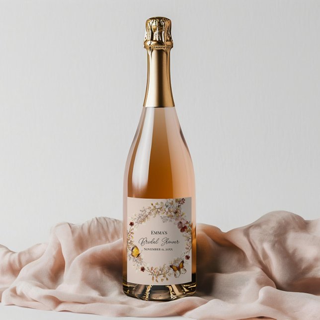 Rückgang in der Liebe Herbst Brautparty Weinetiket Weinetikett (Von Creator hochgeladen)