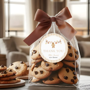 Rückgang in der Liebe Rustic Baby Clothesline Baby Runder Aufkleber