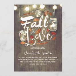 Rückgang in der Liebe Rustikale Mason Jars Babydus Einladung