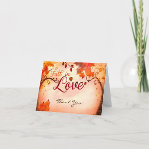 Rückgang in der Liebe Whimsischer Herbst Danke