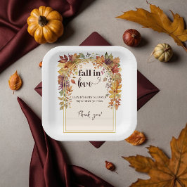 Rückgang in Liebe mit Babydusche Pappteller