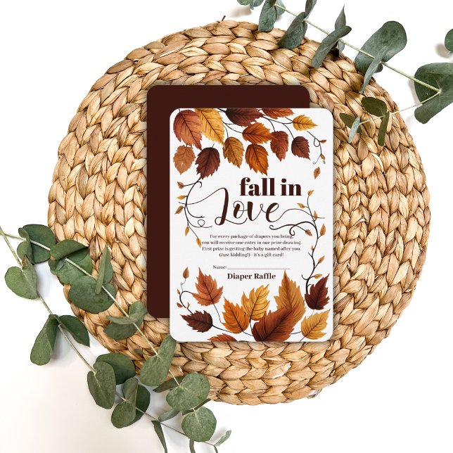 Rückgang in Liebe mit Herbstleeves Babydusche Begleitkarte (Von Creator hochgeladen)