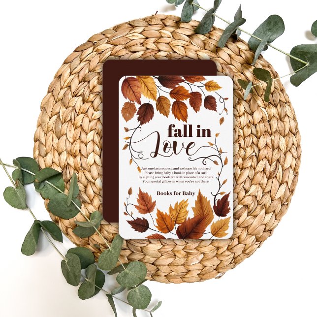 Rückgang in Liebe mit Herbstleeves Babydusche Begleitkarte (Von Creator hochgeladen)