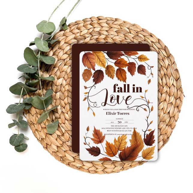 Rückgang in Liebe mit Herbstleeves Babydusche Einladung (Von Creator hochgeladen)