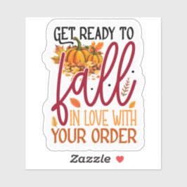 Rückgang in Liebe mit Ihrem saisonalen Geschäft Aufkleber