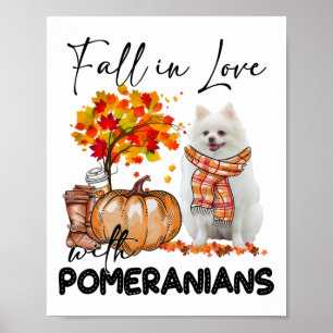 Rückgang in Liebe mit Spitzen fallen Pumpkin Thank Poster