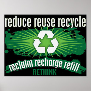 Rückgewinnung, Nachladen und recycelt Poster