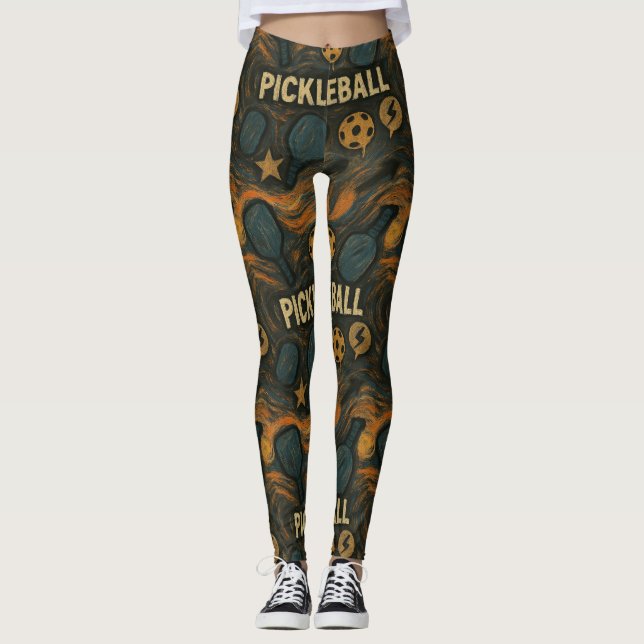 Rückgrat der Schrei-Kunst Leggings (Vorderseite)