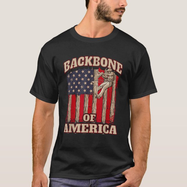 Rückgrat des amerikanischen Baumchirurgen Lumberja T-Shirt (Vorderseite)