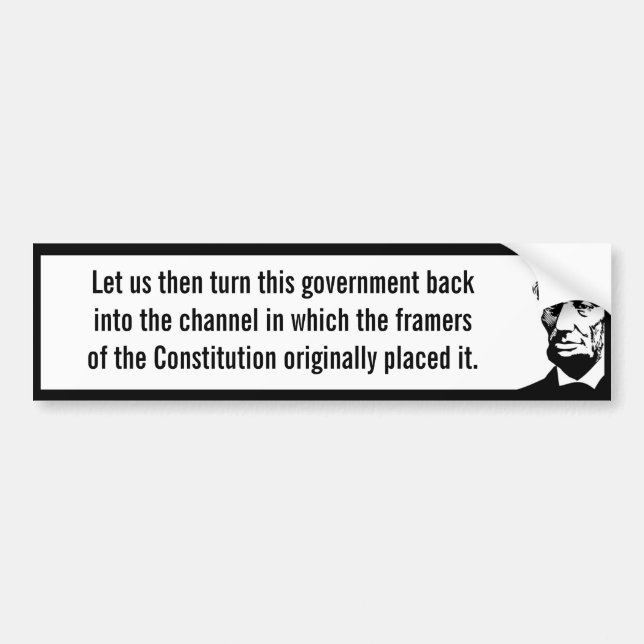 Rückholregierung zur Konstitution (Lincoln) Autoaufkleber (Vorne)