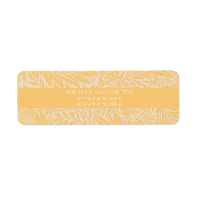 RÜCKKEHR ADRESSE ETIKETT : WILLIAM MORRIS : LARKSP (Vorne)