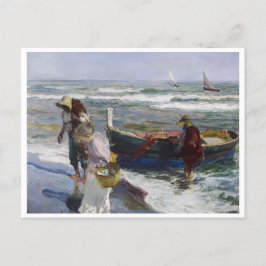 Rückkehr aus der Fischerei, Joaquin Sorolla y Bast Postkarte