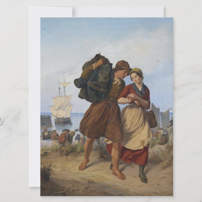 Rückkehr des Fischers (von Rudolf Jordan) Karte (Vorderseite)