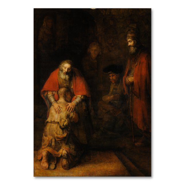 Rückkehr des Prodigal Son durch Rembrandt van Rijn Tischnummer (Vorderseite)