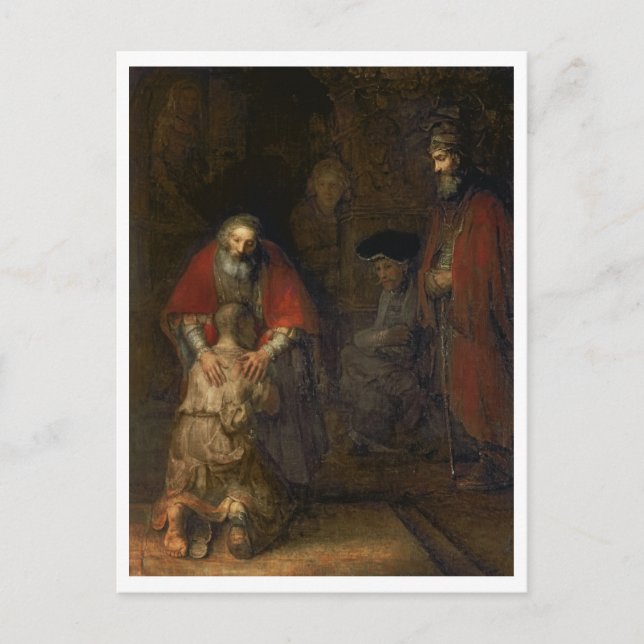 Rückkehr des Prodigalen Sohn, c.1668-69 Postkarte (Vorderseite)