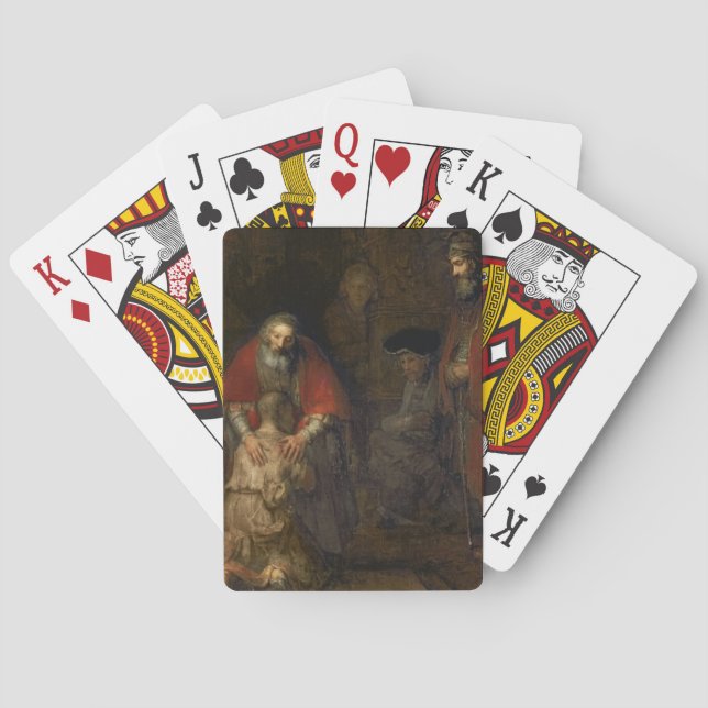 Rückkehr des verschwenderischen Sohns, c.1668-69 Spielkarten (Rückseite)