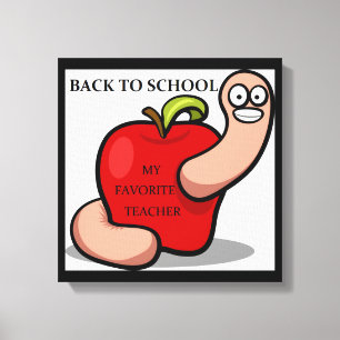 "RÜCKKEHR IN DIE SCHULE" APPLE LEINWANDDRUCK