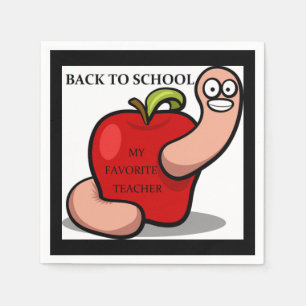 "RÜCKKEHR IN DIE SCHULE" APPLE SERVIETTE