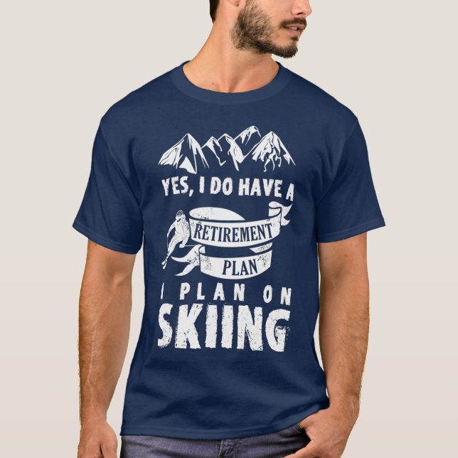 RÜCKKEHR SKISKIER SKIER-RENTENFELD T-Shirt (Vorderseite)