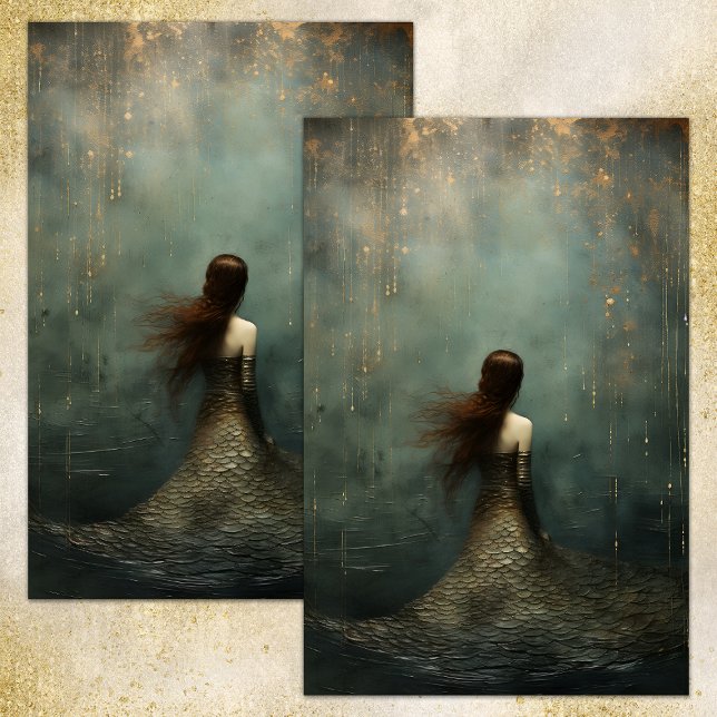 RÜCKKEHR VON ARIEL ZUM MEERESTIEGEPAPIER SEIDENPAPIER (ARIEL RETURNS TO THE SEA DECOUPAGE TISSUE PAPER)